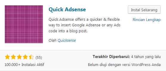 quick adsense plugin