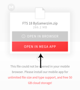 open in mega app