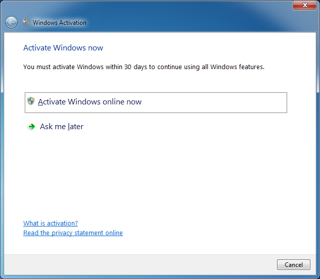 cara aktvasi windows 7 - activation windows online
