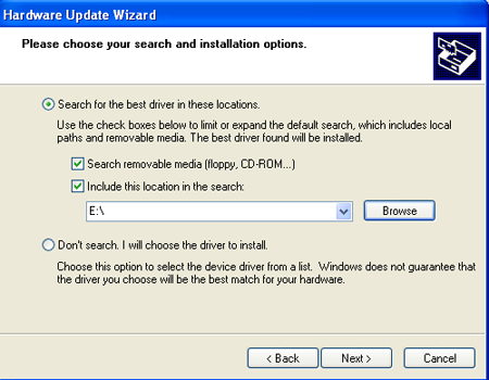 hardware update wizard