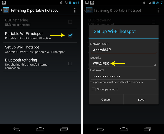 android tethering