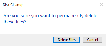 delete file disk cleanup