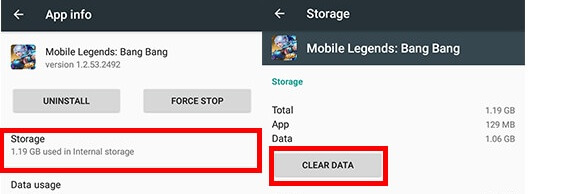 hapus data mobile legend