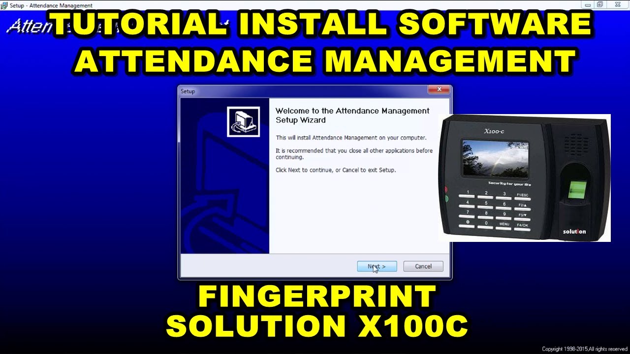 cara instal software fingerprint solution x100c