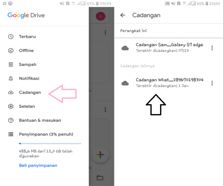 2 Cara Melihat Cadangan Chat Whatsapp Di Google Drive - Dewailmu