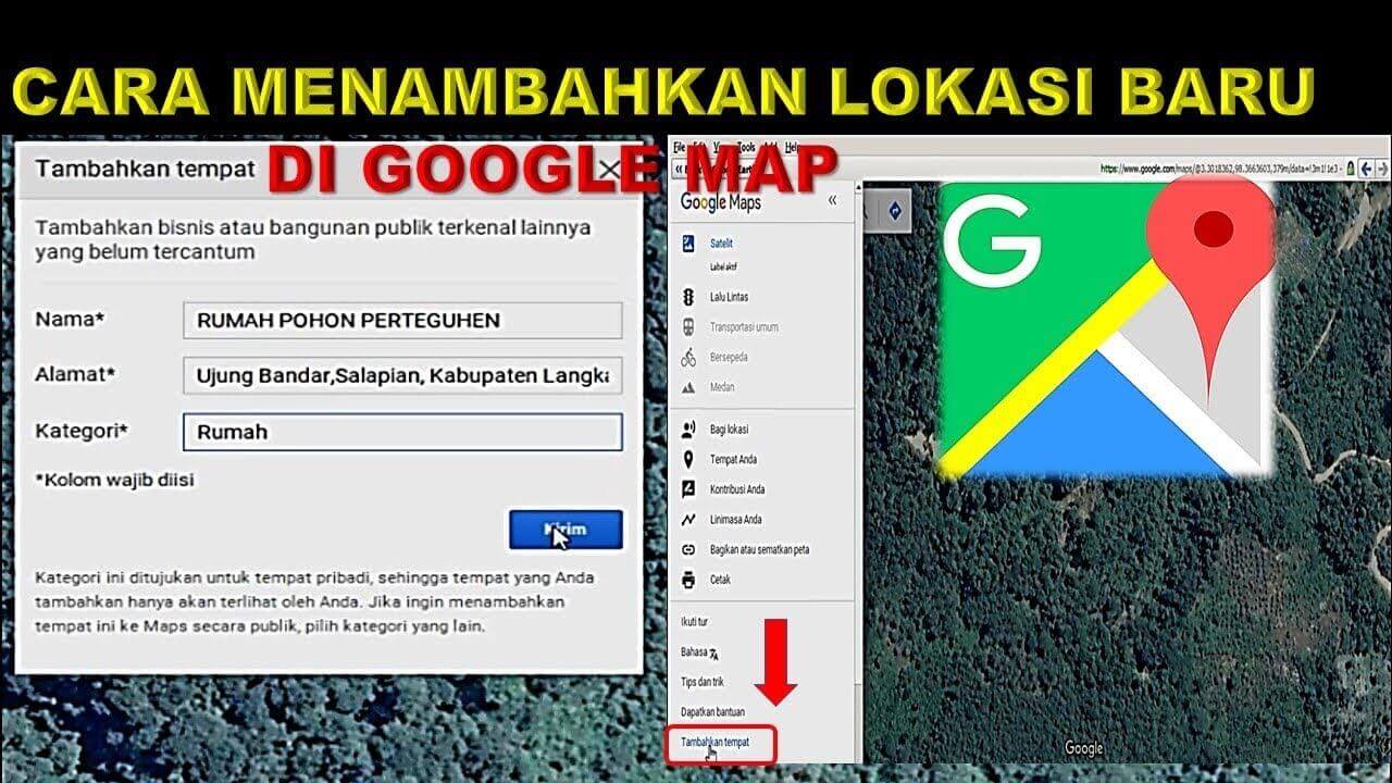 cara menambahkan lokasi di google maps