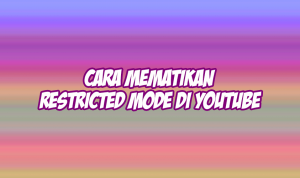cara mematikan restricted mode di youtube