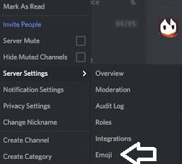 server setting emoji