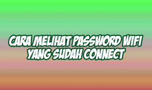 cara melihat password wifi yang sudah connect