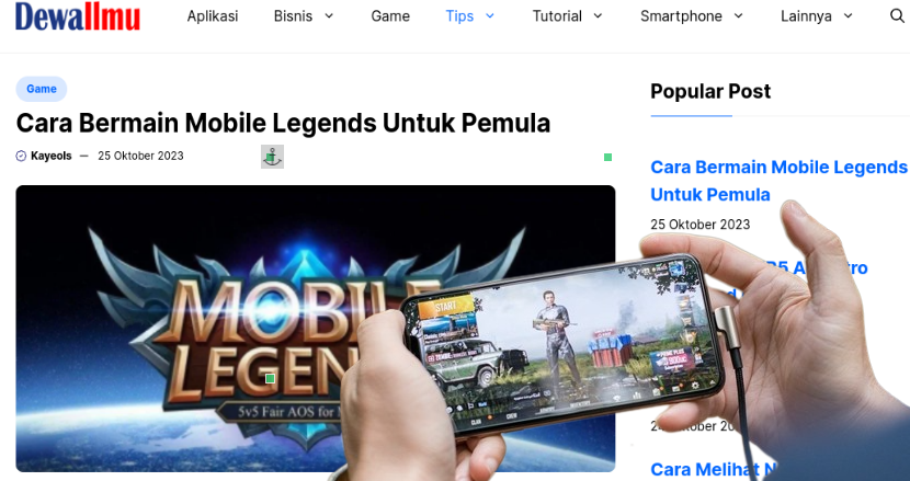 Cara Main Mobile Legend Offline